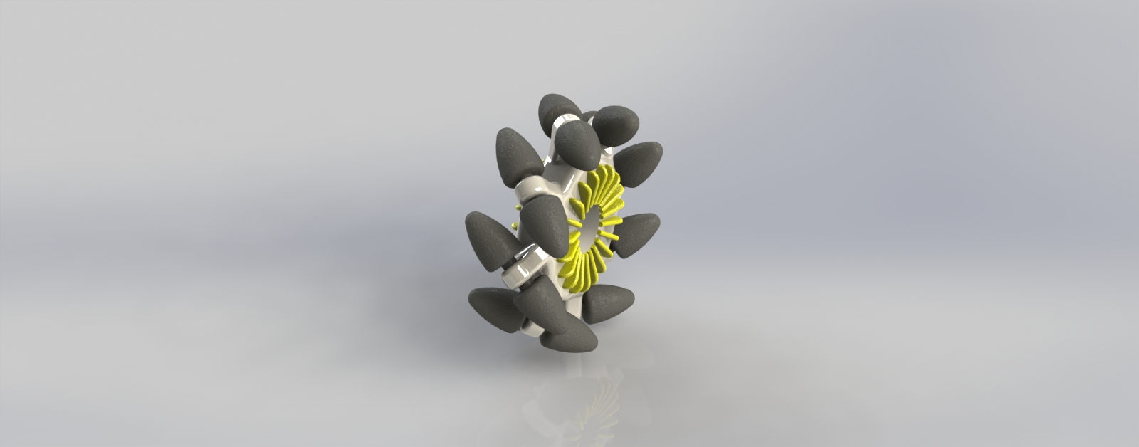 麦克纳姆轮底盘框架3D模型图纸 Solidworks设计